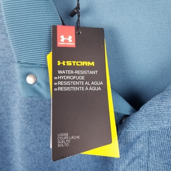 Under Armour ColdGear Golf Water-Resistant Collared Pullover Blue NWT size XL - Picture 5 of 13